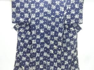 大正ロマン　紋錦紗抽象模様着物